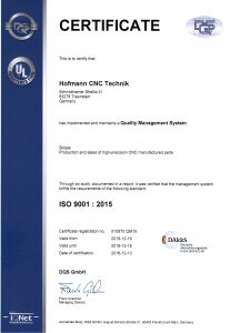 Zertifikat_ISO9001_2015_englisch hofmann cnc technik traunstein
